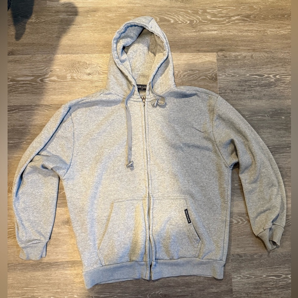 Classic Gray Zip-Up Hoodie for Men